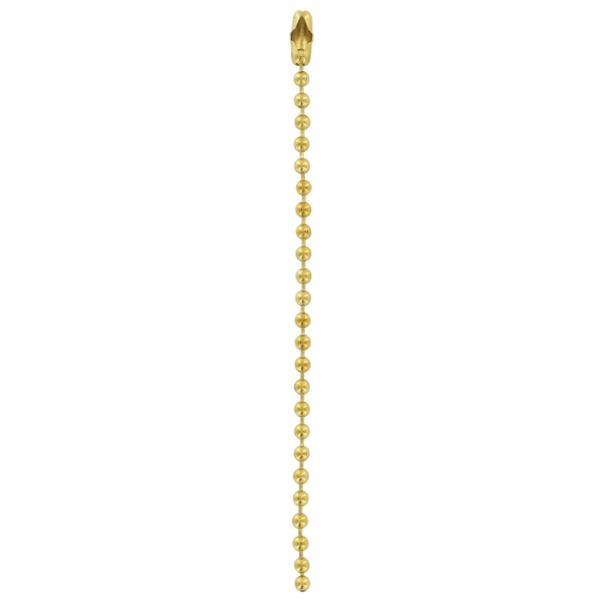 4 1/2" Brass, Beaded Key Chain, Steel