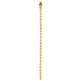 4 1/2" Brass, Beaded Key Chain, Steel