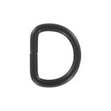 5/8" Matte Black, Split D-Ring, Steel