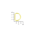 5/8" Brass, Split D-Ring, Steel