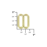 5/8" Brass, Cast Rounded Tri Bar Slide, Zinc Alloy