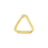 5/8" Shiny Gold, Flat Triangle Ring, Zinc Alloy