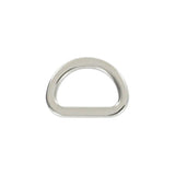 5/8" Shiny Nickel, Cast Flat D Ring, Zinc Alloy-PK5