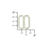 5/8" Nickel, Cast Rounded Tri Bar Slide, Zinc Alloy