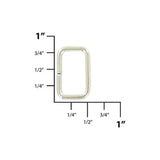 5/8" Nickel Plate, Split Rectangular Ring, Steel