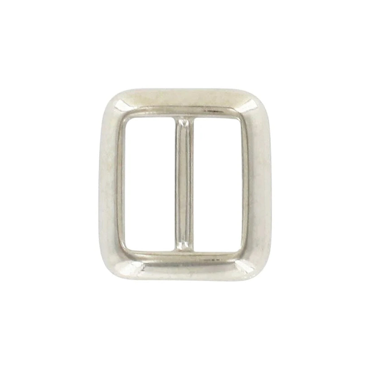5/8" Shiny Nickel, Cast Concave Tri Glide Buckle, Zinc Alloy