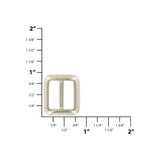 5/8" Shiny Nickel, Cast Concave Tri Glide Buckle, Zinc Alloy