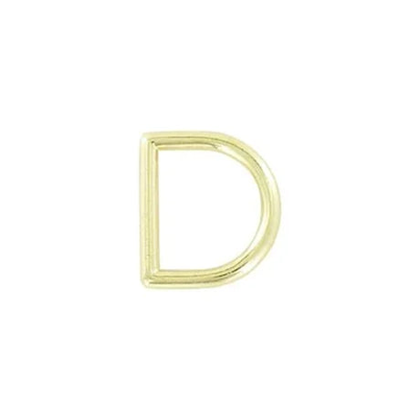 7/8" Shiny Gold, Solid D Ring, Zinc Alloy
