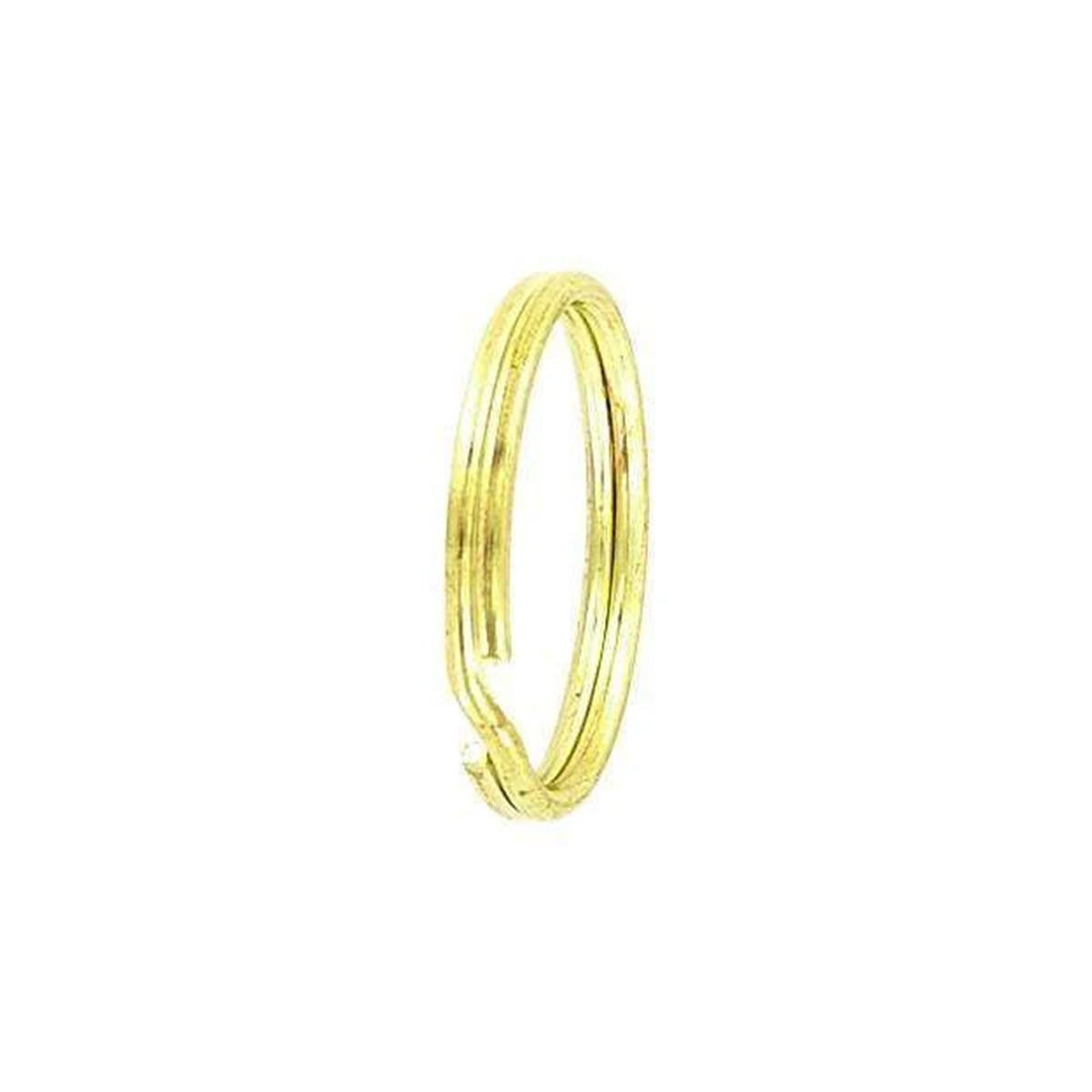 7/8" Brass, Split Key Ring, Steel
