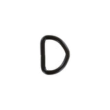 7/8" Matte Black, Split D-Ring, Steel