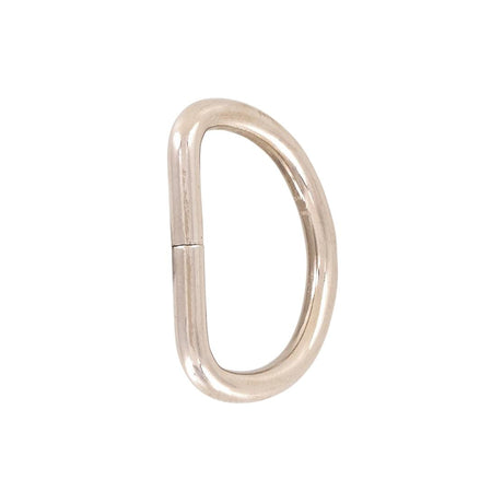 7/8" Shiny Nickel, Split D Ring Heavy, Steel