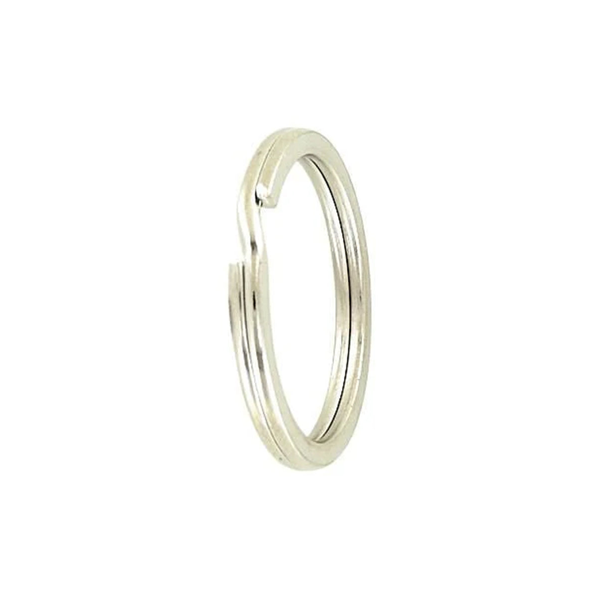 7/8" Nickel, Split Flat Key Ring, Steel