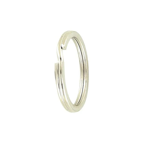 7/8" Nickel, Split Flat Key Ring, Steel