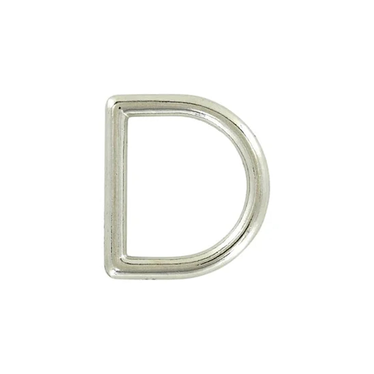 7/8" Shiny Nickel, Cast D-Ring, Zinc Alloy