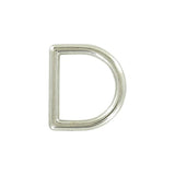 7/8" Shiny Nickel, Cast D-Ring, Zinc Alloy