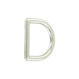 7/8" Shiny Nickel, Cast D-Ring, Zinc Alloy