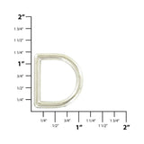 7/8" Shiny Nickel, Cast D-Ring, Zinc Alloy
