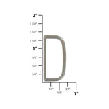1 1/8" Antique Silver, Cast Belt Keeper, Zinc Alloy