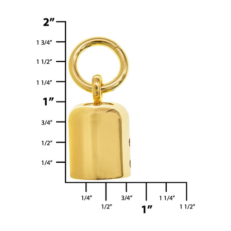 1/2" Shiny Gold, Purse Tassel Cover, Zinc Alloy