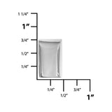 1/4" Shiny Nickel, Strap Tip, Steel