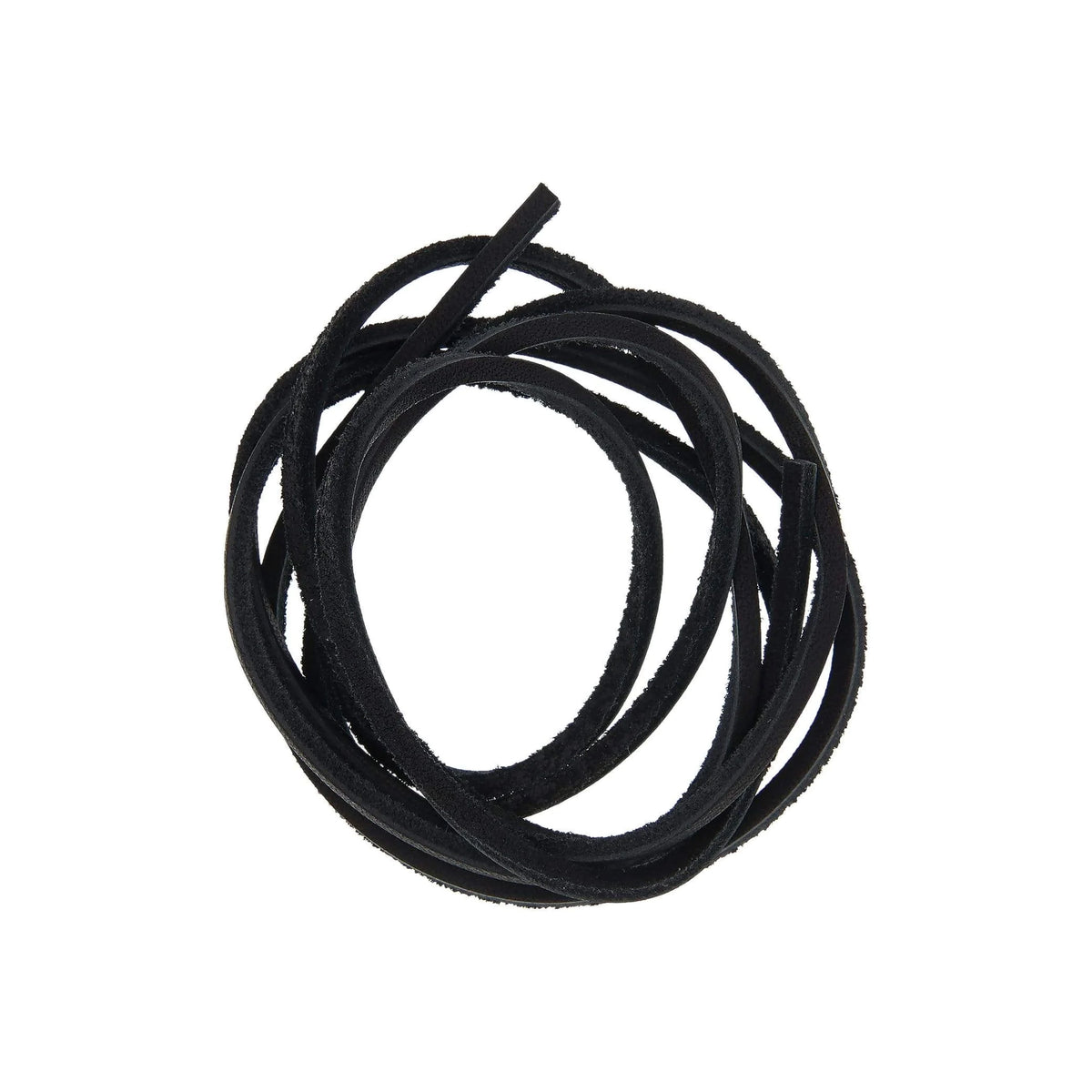 1/8" Black, Chrome Tanned Laces, Leather