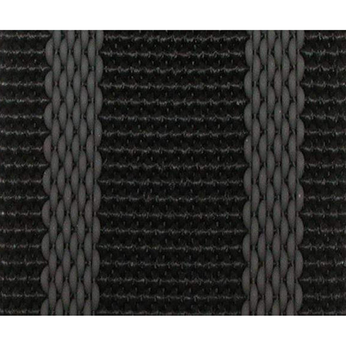 2" Black with Rubber Grip Strips, Web Strap, Polypropylene