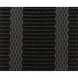2" Black with Rubber Grip Strips, Web Strap, Polypropylene