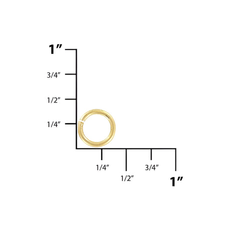 5/16" Brass Plated, Split Round Jump Ring, Steel