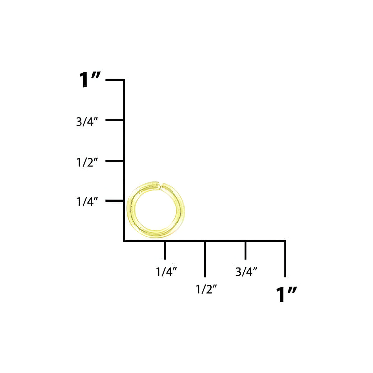 5/16" Brass, Split Round Jump Ring, Solid Brass