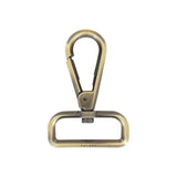 1 1/2" Antique Brass, Lever Swivel Snap Hook Beveled, Zinc Alloy