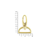 1 1/2" Shiny Gold, Lever Swivel Snap Hook, Zinc Alloy
