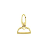 1 1/2" Shiny Gold, Lever Swivel Snap Hook, Zinc Alloy