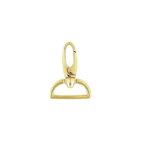 1 1/2" Shiny Gold, Lever Swivel Snap Hook, Zinc Alloy