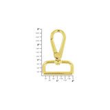 1 1/2" Shiny Gold, Lever Swivel Snap Hook, Zinc Alloy-PK4