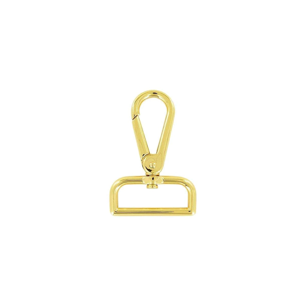 1 1/2" Shiny Gold, Lever Swivel Snap Hook, Zinc Alloy-PK4