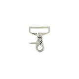 1 1/2" Shiny Nickel, Swivel Snap Hook, Zinc Alloy