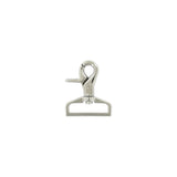 1 1/2" Shiny Nickel, Swivel Snap Hook, Zinc Alloy