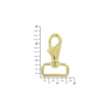 1 1/4" Brass Plated, Lever Swivel Snap Hook, Zinc Alloy
