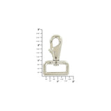 1 1/4" Nickel, Lever Swivel Snap Hook, Zinc Alloy