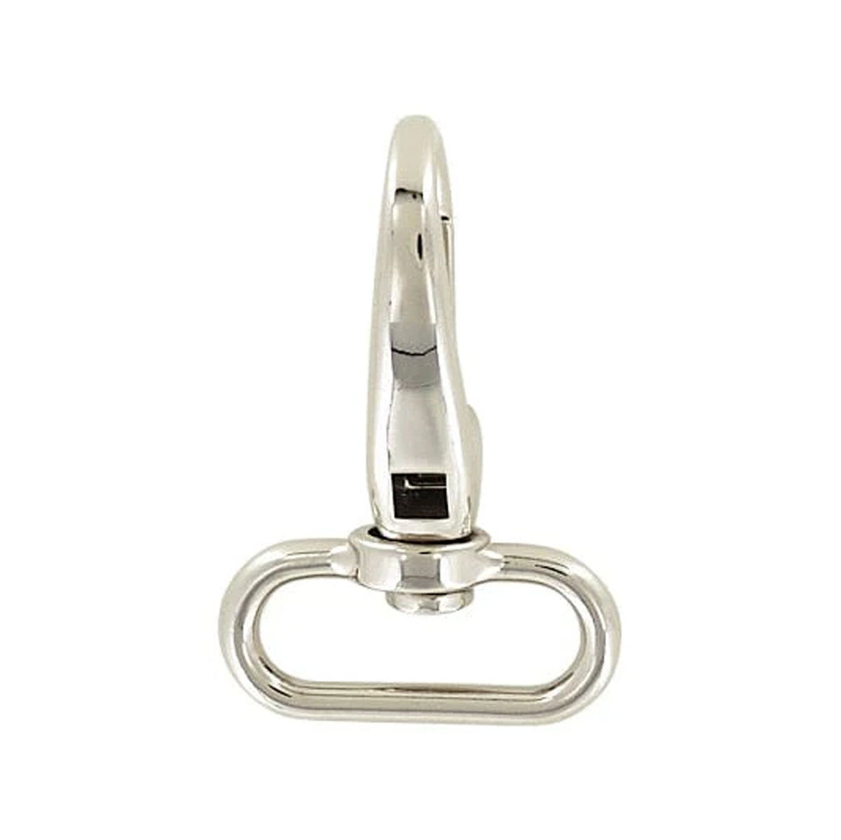 1 1/4" Shiny Nickel, Lever Swivel Snap Hook Short Profile, Zinc Alloy