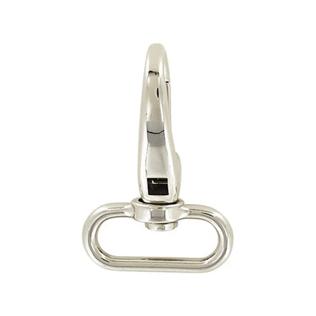 1 1/4" Shiny Nickel, Lever Swivel Snap Hook Short Profile, Zinc Alloy