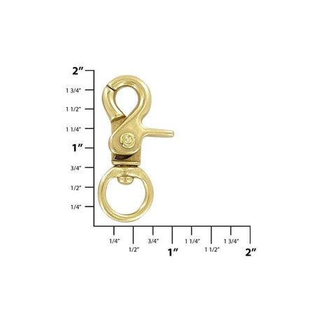 1/2" Brass, Trigger Swivel Snap Hook, Solid Brass