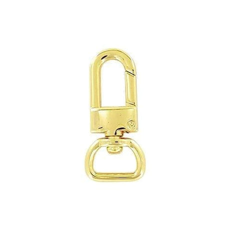 1/2" Shiny Gold, Lever Swivel Snap Hook, Zinc Alloy-PK5
