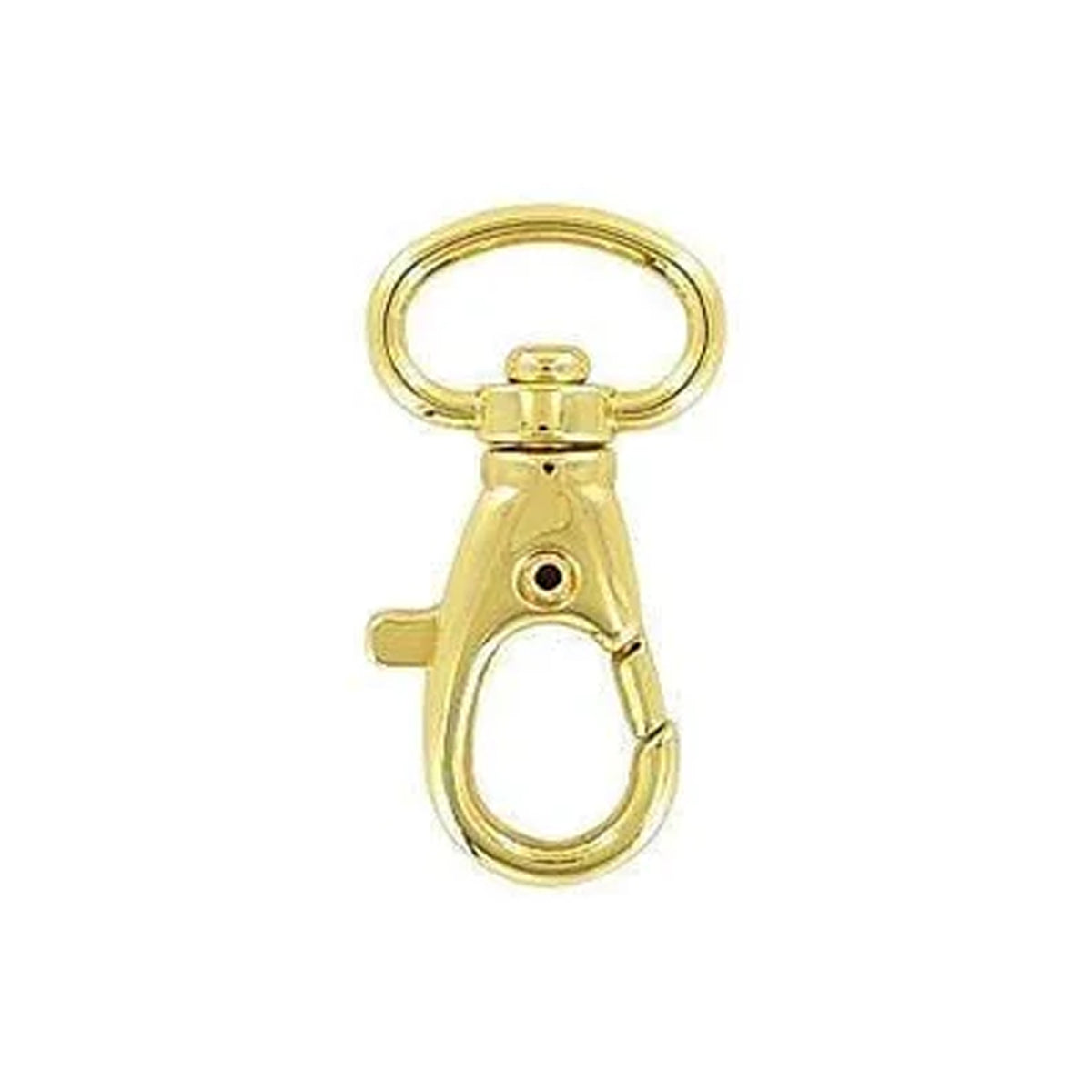 1/2" Shiny Gold, 1 1/2" Trigger Swivel Snap Hook, Zinc Alloy, 5-Pack