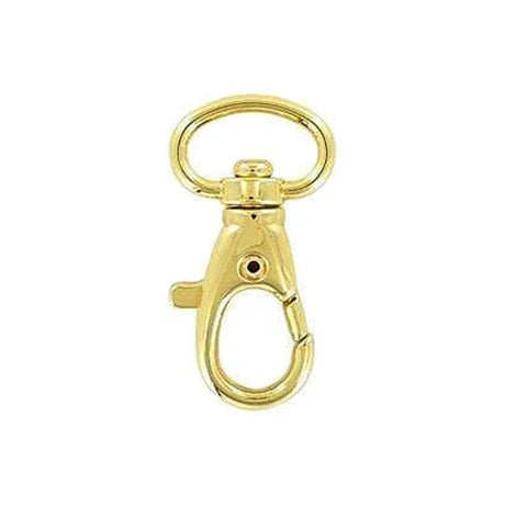 1/2" Shiny Gold, 1 1/2" Trigger Swivel Snap Hook, Zinc Alloy, 5-Pack