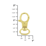 1/2" Gold, Trigger Swivel Snap Hook, Zinc Alloy