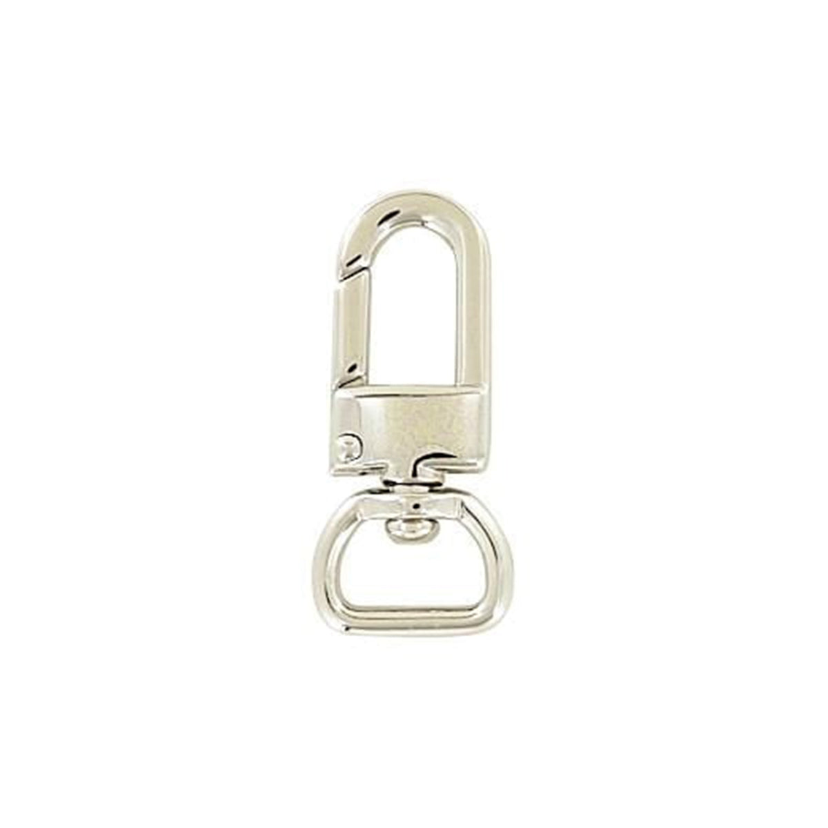 1/2" Shiny Nickel, 1 5/8" Lever Swivel Snap Hook, Zinc Alloy, 5-Pack