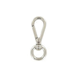 1/2" Shiny Nickel, Swivel Snap Hook, Zinc Alloy-5pk
