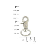 1/2" Shiny Nickel, Trigger Swivel Snap Hook, Zinc Alloy-PK5