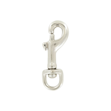 1/2" Shiny Nickel, Bolt Swivel Snap Hook, Malleable Iron